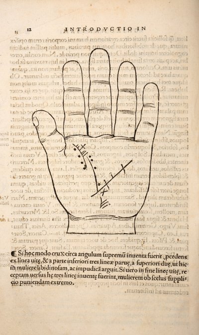 Illustratie uit Chiromantia door Joannes Indagioe, Straatsburg, 1531 door French School