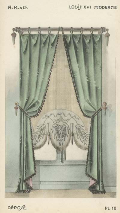 Illustratie uit interieurontwerpproductcatalogus van A R & Cie, Frankrijk door French School