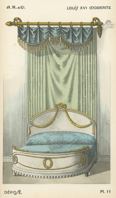 Illustratie uit interieurontwerpproductcatalogus van A R & Cie, Frankrijk door French School