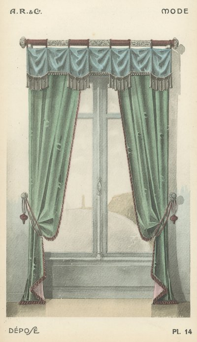 Illustratie uit interieurontwerpproductcatalogus van A R & Cie, Frankrijk door French School