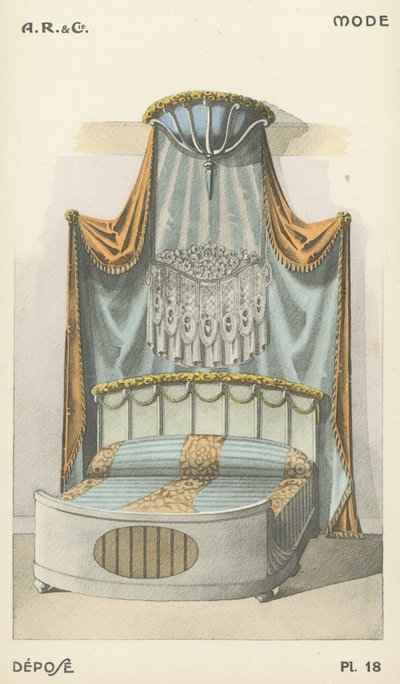 Illustratie uit interieurontwerpproductcatalogus van A R & Cie, Frankrijk door French School