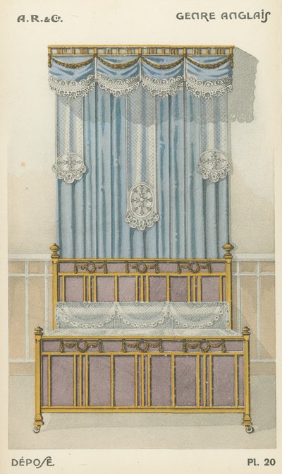 Illustratie uit interieurontwerpproductcatalogus van A R & Cie, Frankrijk door French School