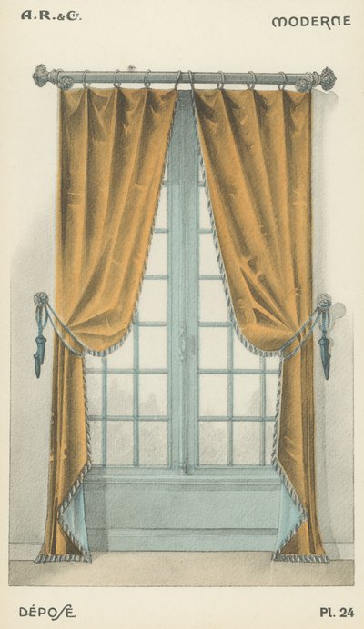 Illustratie uit interieurontwerpproductcatalogus van A R & Cie, Frankrijk door French School
