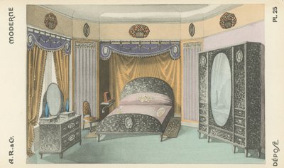 Illustratie uit interieurontwerpproductcatalogus van A R & Cie, Frankrijk door French School