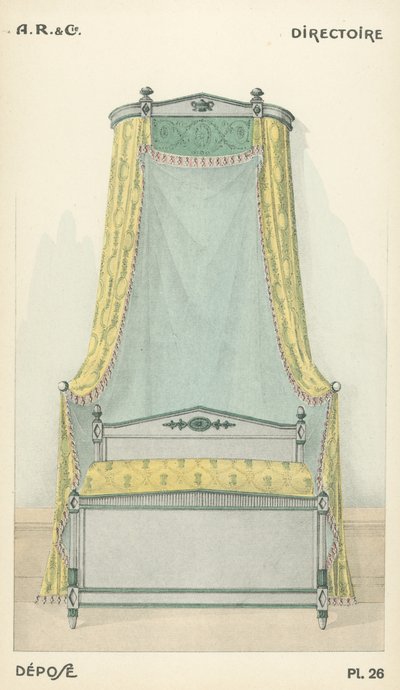 Illustratie uit interieurontwerpproductcatalogus van A R & Cie, Frankrijk door French School