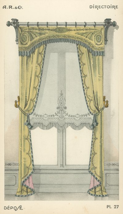 Illustratie uit interieurontwerpproductcatalogus van A R & Cie, Frankrijk door French School