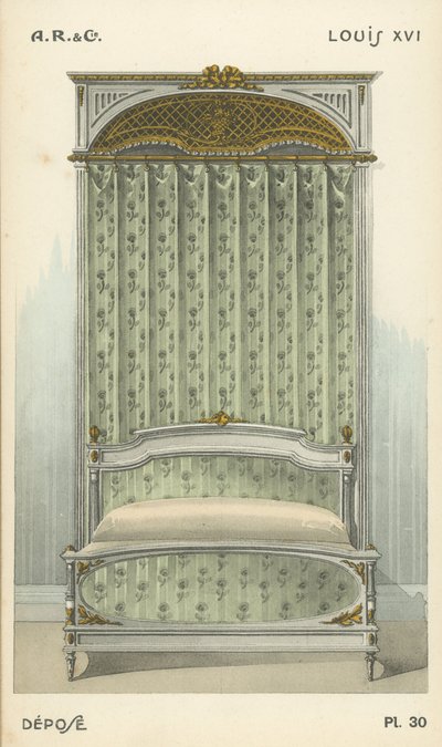 Illustratie uit interieurontwerpproductcatalogus van A R & Cie, Frankrijk door French School
