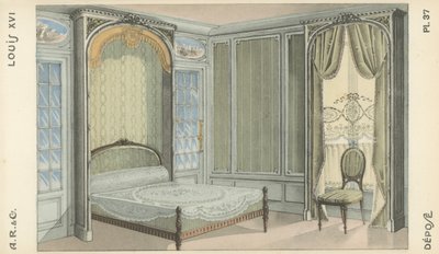 Illustratie uit interieurontwerpproductcatalogus van A R & Cie, Frankrijk door French School