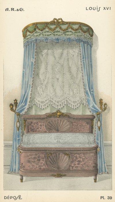 Illustratie uit interieurontwerpproductcatalogus van A R & Cie, Frankrijk door French School
