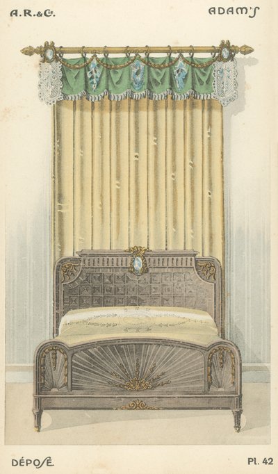 Illustratie uit interieurontwerpproductcatalogus van A R & Cie, Frankrijk door French School