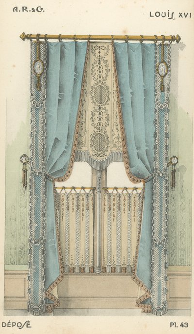 Illustratie uit interieurontwerpproductcatalogus van A R & Cie, Frankrijk door French School