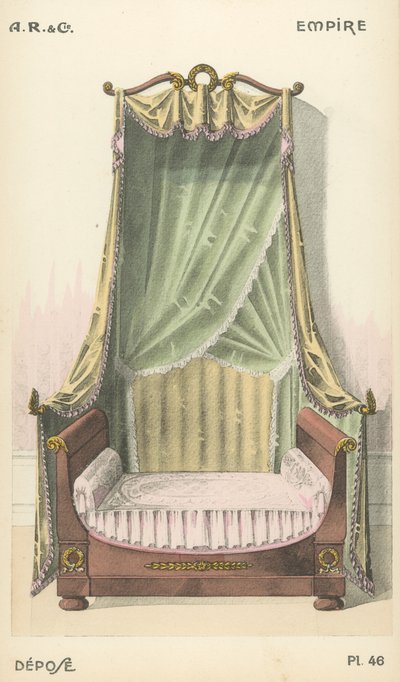 Illustratie uit interieurontwerpproductcatalogus van A R & Cie, Frankrijk door French School