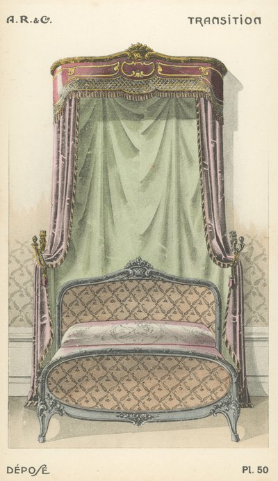 Illustratie uit interieurontwerpproductcatalogus van A R & Cie, Frankrijk door French School