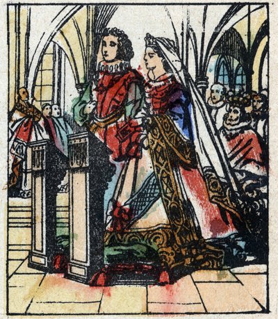 Illustratie van het verhaal van Charles Perrault "Assepoester of Het glazen muiltje". Houtsnede van Imaging Pellerin - Epinal, sd. Eind 19e eeuw. door French School