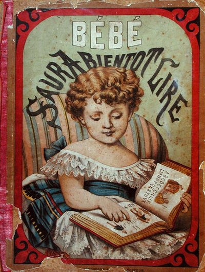 Illustratie van een kind dat leert lezen door French School