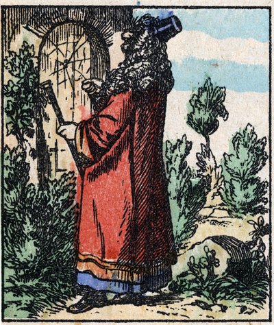 Illustratie van het verhaal "Raminagrobis en de muizen" Houtsnede van Imaging Pellerin - Epinal, sd. Eind 19e eeuw. door French School