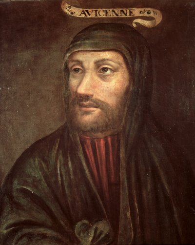 Imaginair portret van Avicenna (Ibn Sina) (c.992-1037) door French School