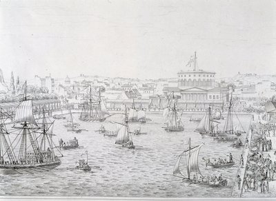 Inhuldiging van het Basin de la Villette, Parijs mei 1821 door French School