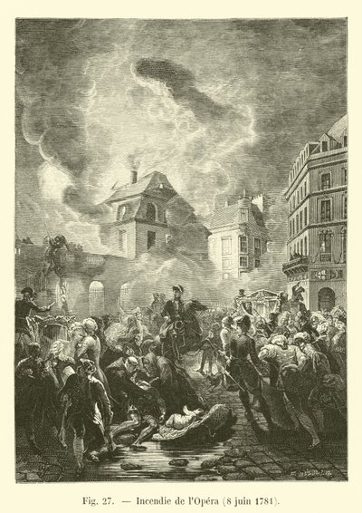 Brand van de Opera, 8 juni 1781 door French School