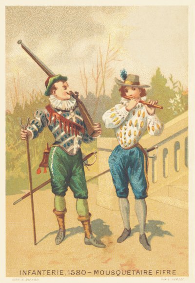 Infanterie, Musketier en Fife in 1580 door French School