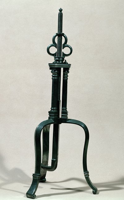 Instrument voor trepanatie, vergelijkbaar met een geïllustreerd door Ambroise Pare (ca. 1510-90) 16e-17e eeuw (metaal) door French School