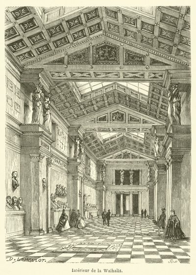 Interieur van de Walhalla door French School