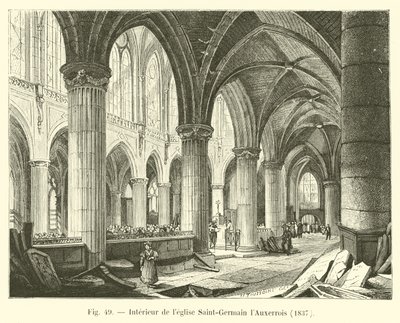 Interieur van de kerk Saint-Germain l