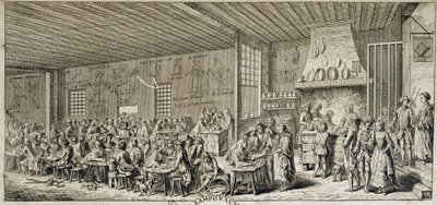 Interieur van een cabaret 