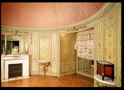 Interieur van de badkamer versierd met panelen door Christophe Huet (overleden 1759) door French School
