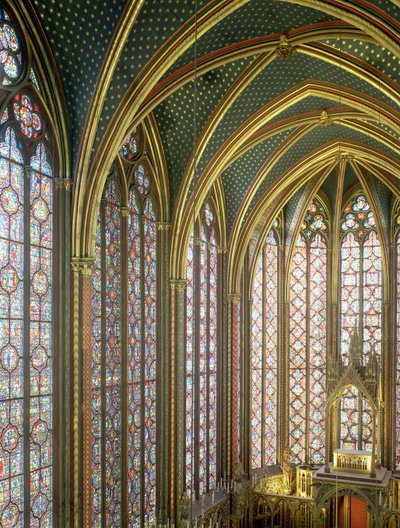 Interieur van de bovenkapel kijkend naar het oosten, begonnen 1239-43 door French School