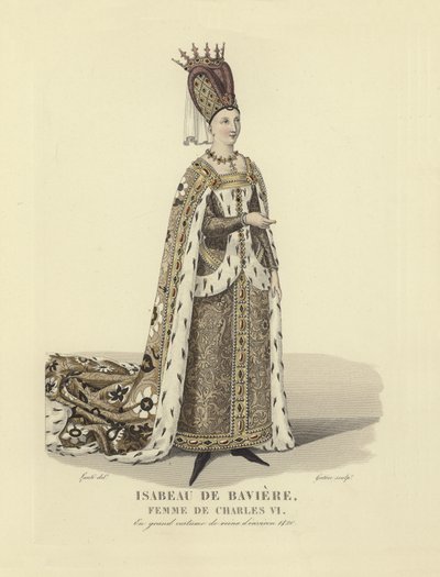 Isabeau van Beieren, vrouw van koning Karel VI van Frankrijk door French School