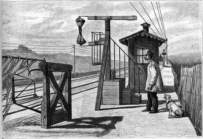 Het werd ingehuldigd in 1884 bij Pont sur Seine door Monseur Cochery (Minister van Posten en Telegrafen). Gravure in het illustere tijdschrift 