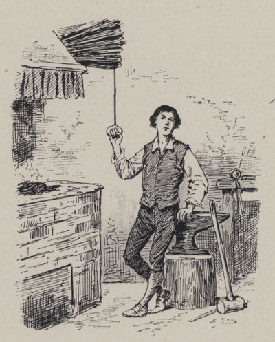 Italiaanse componist Gioachino Rossini als jongen (gravure) door French School