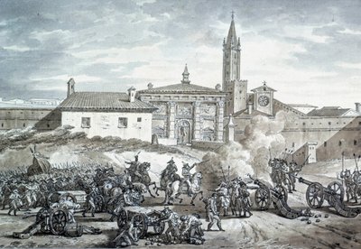 Italiaans platteland: de bezetting van Verona door het Franse leger van Napoleon Bonaparte door French School