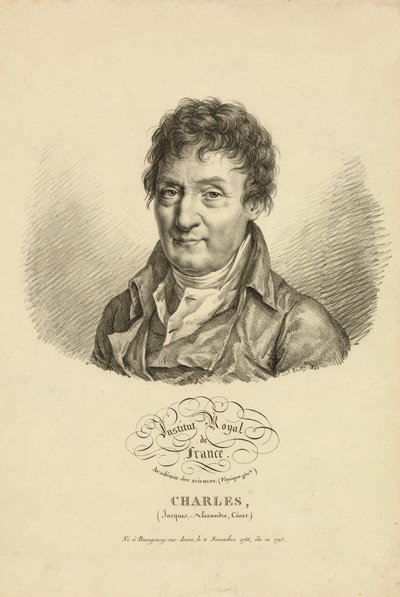 Jacques Alexandre César Charles, 1820 door French School