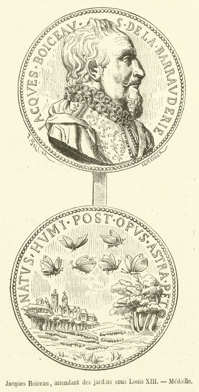 Jacques Boiceau, tuinbeheerder onder Lodewijk XIII, Medaille door French School