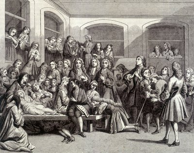 Jansenisme: de convulsionairen van de begraafplaats Saint-Médard op het graf van diaken Paré (1690 - 1727) waar 
