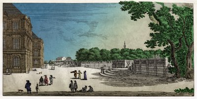 Jardin du Luxembourg, Parijs (gravure) door French School