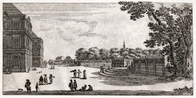 Jardin du Luxembourg, Parijs (gravure) door French School