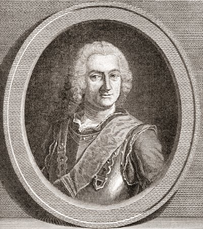 Jean-Baptiste François Desmarets, 1682-1762. Markies van Maillebois. Maarschalk van Frankrijk. Uit Les Heures Libres, gepubliceerd in 1908. door French School