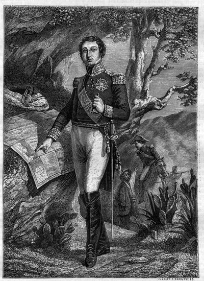Jean-de-Dieu Soult (1769-1851) Hertog van Dalmatië - Portret van Jean de Dieu Soult (1769-1851) maarschalk van Frankrijk, Hertog van Dalmatië - in Histoire de l