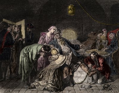 Jean Calas, calvinistische koopman beschuldigd van moord door French School
