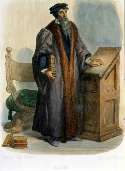 Jean Calvin (Jean Cauvin, Franse hervormer en schrijver (1509-1564) (in 
