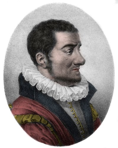Jean Passerat (1534-1602) Engelse politieke satiricus en dichter - gravure door French School