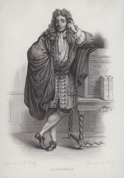 Jean de La Bruyere, Franse filosoof, moralist en auteur (gravure) door French School