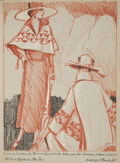 Jeanne Lanvin en etc uit een Collectie van Modeplaten door French School