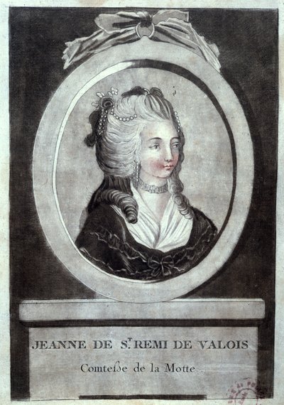 Jeanne de Valois-Saint-Remy (1756-91), gravin de La Motte, c.1786 door French School