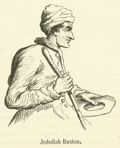 Jedediah Buxton (gravure) door French School