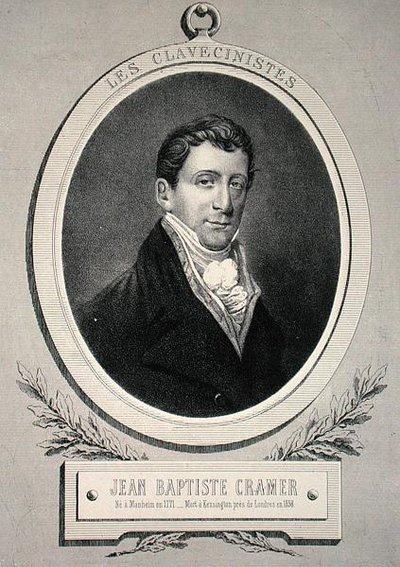 Johann Baptist Cramer (1771-1858) gegraveerd door Alfred Lemoine door French School