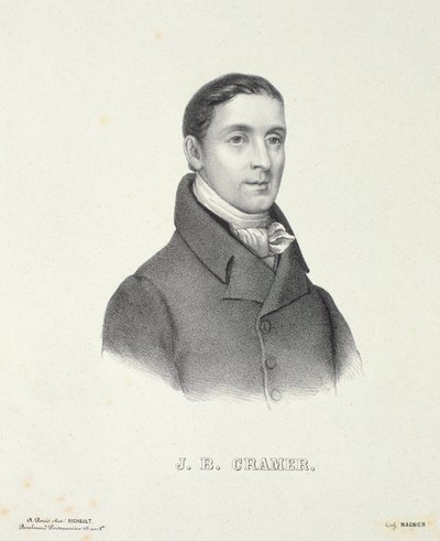 Johann Baptist Cramer (1771-1858) gegraveerd door Magnier door French School
